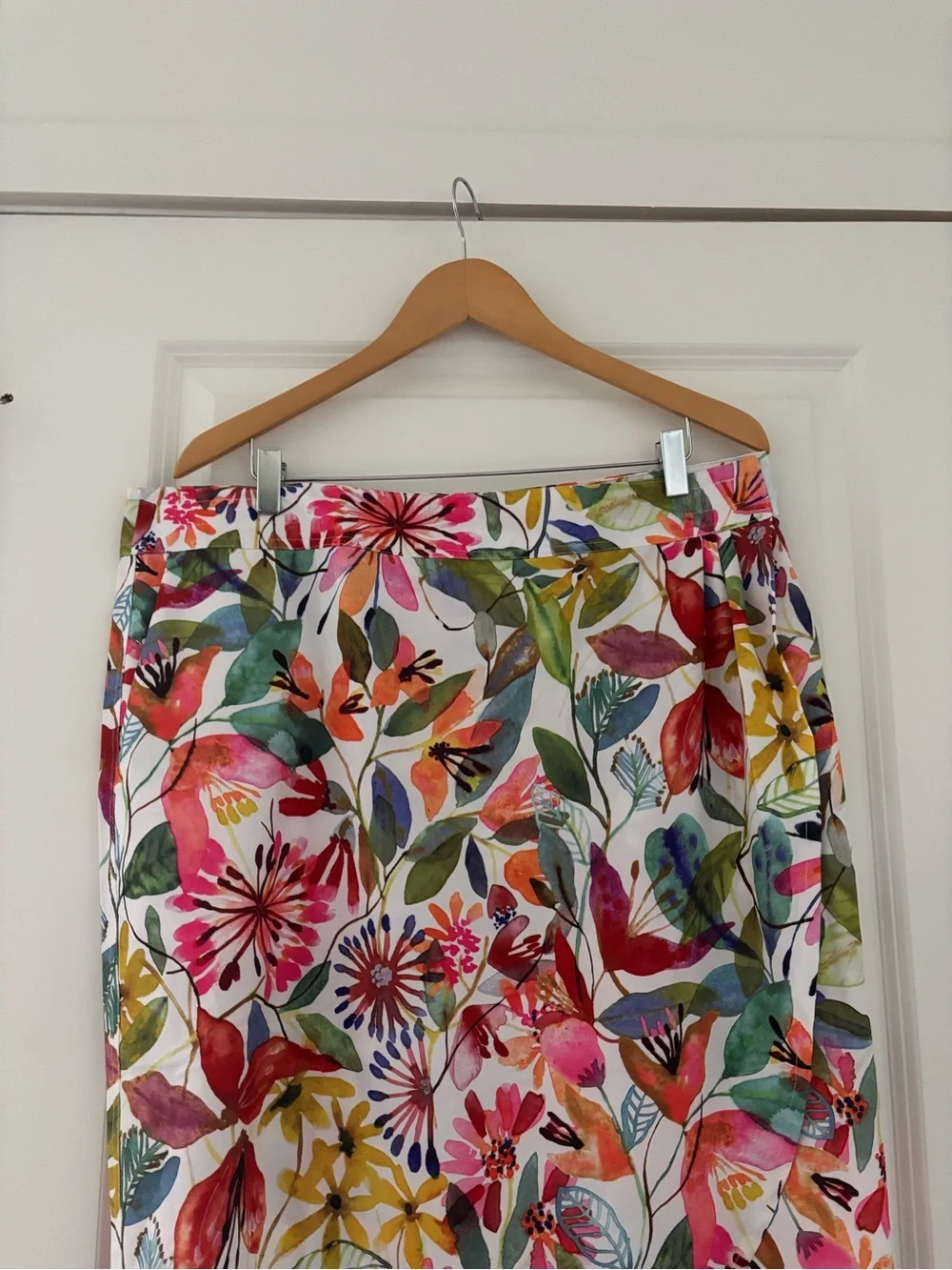 Rip Skirt Hawaii Watercolor Wildflower Adjustable Pockets Wrap Skirt XL